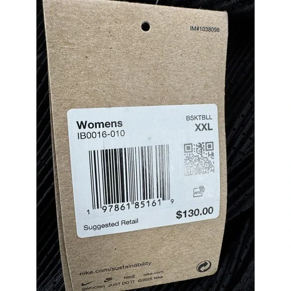 Nike Dri-FIT Basketball Track Pants Womens XXL Black Tearaway Wide Leg Mesh Snap